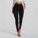 Women's Mid Waist Slim Fit Skinny Jeans Black Elastic Waist For Spring Autumn Fashion Europe America_mkmklike.com