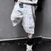 Men's Clothing High Street Dirty Workwear Denim Knee Length Shorts Niche All Match Trendy Loose Straight Leg Cropped Trousers_mkmklike.com
