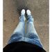 Vintage Blue Cracked Denim Pants – High Street Retro Unisex Loose Fit Straight Leg Casual Trousers For Men & Women_mkmklike.com
