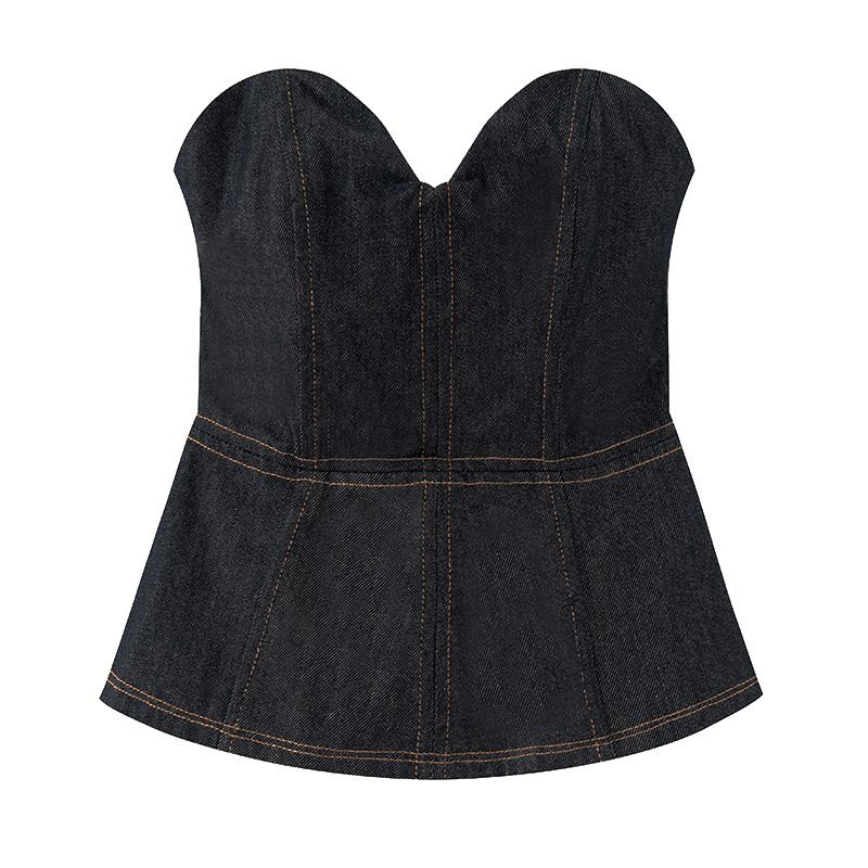 Women's Clothing Women's Word Women's Simple Waist Denim Suit Jacket Casual Pants Set_mkmklike.com