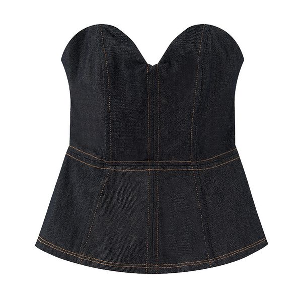 Women's Clothing Women's Word Women's Simple Waist Denim Suit Jacket Casual Pants Set_mkmklike.com