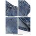 Men's Retro Cartoon Terry Cloth Embroidered Denim Shorts Summer Casual Loose Straight Wide Leg Five-Point Pants_mkmklike.com