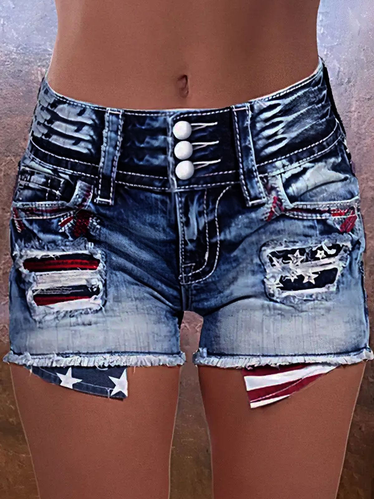 Women's Clothing New Half Pants Women's Ripped Mid Length Pants Elastic Washed Denim Shorts Women_mkmklike.com