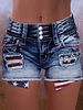 Women's Clothing New Half Pants Women's Ripped Mid Length Pants Elastic Washed Denim Shorts Women_mkmklike.com