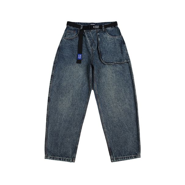 Men's Clothing Street Washed Workwear Jeans For Men Spring And Autumn Trendy Brand Loose Versatile Casual Trousers Straight Pants For Men_mkmklike.com
