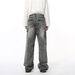 Men's Winter Loose Fit Straight Jean High Street Style With Distressed Wash & Deconstructed Details_mkmklike.com