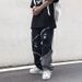 Trendy High Street Ripped Raw Edge Jeans Men's Summer American Retro Design Niche Loose Wide Leg Straight Pants_mkmklike.com