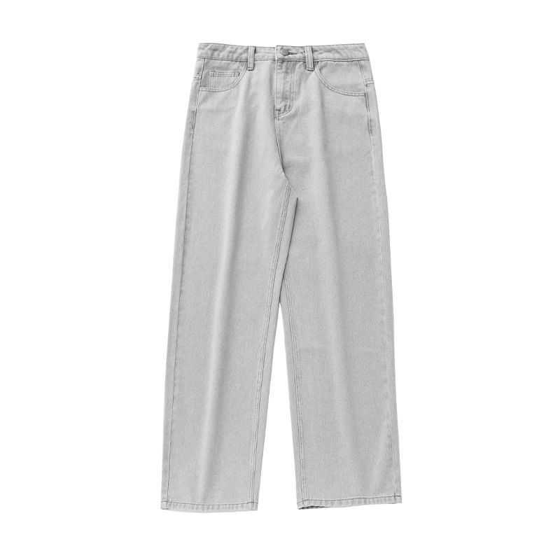 Distressed Washed Wide Leg Jeans For Men - Loose Fit Vintage Denim Pants, Streetwear Casual Trousers, Spring Summer Essential_mkmklike.com