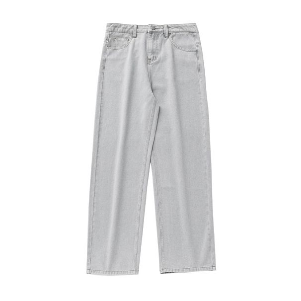 Distressed Washed Wide Leg Jeans For Men - Loose Fit Vintage Denim Pants, Streetwear Casual Trousers, Spring Summer Essential_mkmklike.com
