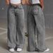 Women's Clothing Embroidered Jeans Sweet And Spicy Style High Waist Straight Pants Loose Trousers_mkmklike.com