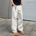 Men's Clothing Men's Trendy Stylish Spring Summer Jeans Washed Versatile Casual Straight Leg Pants For Formal & Casual_mkmklike.com