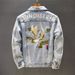 Men's Clothing Summer Thin Retro Embroidered Denim Jacket Trendy Slim Spring And Autumn New Style Jacket_mkmklike.com