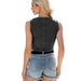 K Women's New Denim Vest; Sexy Girl's Vest Top_mkmklike.com