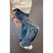 American Retro Washed Old Deconstruction Design Jeans Men's Summer Ruffian Handsome Loose Straight Wide-leg Scimitar Pants_mkmklike.com