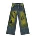 Men's Clothing Distressed Vintage Straight-Leg Jeans For Men – American High Street Style With Patchwork & Ripped Details_mkmklike.com