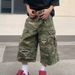 Men's American Style Distressed Camouflage Workwear Straight Leg Jeans Capri Niche Design Cross Border Trade Exclusive_mkmklike.com