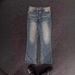 Men's Clothing Nostalgic Dark Blue Vintage High Street Slightly Flared Snowflake Washed Old Cleanfit Style Vibe_mkmklike.com