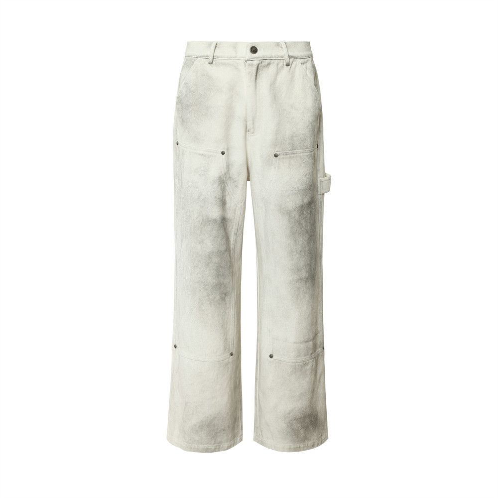 High Street Trendy Brand Tie-Dye Dirty Workwear Jeans Men's American Functional Style Rivet Decoration Beggar Long Pants_mkmklike.com