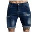 Men's Clothing Elastic Hole Jeans Denim Shorts_mkmklike.com