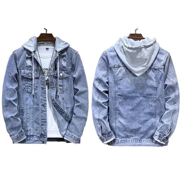 Loom New Men's Casual 2025 Spring American Style Trendy Distressed Detachable Hooded Denim Jacket For Men_mkmklike.com