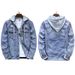 Loom New Men's Casual 2025 Spring American Style Trendy Distressed Detachable Hooded Denim Jacket For Men_mkmklike.com