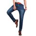 Men's Straight Leg Slim Fit Jeans Mid Waist Stretch Business Pants Autumn/Winter Plus Size Black Blue Zipper Fly Cotton_mkmklike.com