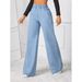 European And American Style High-Waisted Wide-Leg Denim Jeans for Women Loose Retro Drapey Straight Leg Trousers New Summer Fashion_mkmklike.com