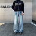 Men's American High Street Washed Jeans – Lightning Whisker & Clean Fit Relaxed Straight Leg (S-3XL, Classic Blue, Mid-Rise Stretch Denim)_mkmklike.com