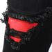 European And American Trendy Brand Ripped Snake Skin Patch American Skinny Street Jeans Men's Embroidered Snake Elastic Pants Men's 8809_mkmklike.com