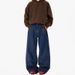 Retro Blue Narrow Wide-leg Jeans Men's Autumn 2026 New High-waisted Loose Straight-leg Pants Mopping Pants_mkmklike.com