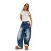 Women's Clothing New Retro Trousers Loose Straight Wide Leg Pants_mkmklike.com