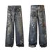 Men’s Printed Loose Fit Jeans - Digital Art Denim Pants With Streetwear Style (S-2XL)_mkmklike.com