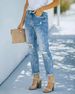 Women's fashion trend Ripped jeans Women's trousers blue_mkmklike.com