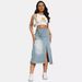 Women's Clothing high waist denim skirt cotton high waist slim design skirt_mkmklike.com