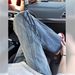 Lightning Stripe Slant Denim Jeans High Street Style Slightly Flared Curved Slim Fit Straight Leg High Waisted Unisex_mkmklike.com