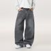 Vintage Distressed Wide-Leg Jeans For Men, Autumn New Straight Loose Trendy Brand Oversized Basic Versatile Pants_mkmklike.com