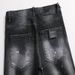 European American Tattered And Repainted Men's Slim Fit Ripped Patch Fabric Elastic D2 Jeans Tight Beggar Pants_mkmklike.com