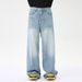 Men's Clothing Summer New Arrivals Washed Crease Design Distressed Light Blue Jeans_mkmklike.com