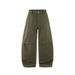 Men's Deconstructed Cargo Pants – Retro Streetwear, 100% Cotton, Wide-Leg & Asymmetrical Cut (Black/Khaki/Olive, S-XL)_mkmklike.com