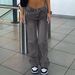 Women's High-Waisted Straight Leg Jeans – Relaxed Fit, Stretch Denim, Streetwear Essential (Midweight, 5-Pocket Design, Classic Blue & Charcoal)_mkmklike.com