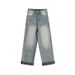 Men's Clothing Retro Washed Distressed Loose Wide Leg Versatile Trendy Brand Trousers Jeans Men's Summer Straight Casual_mkmklike.com