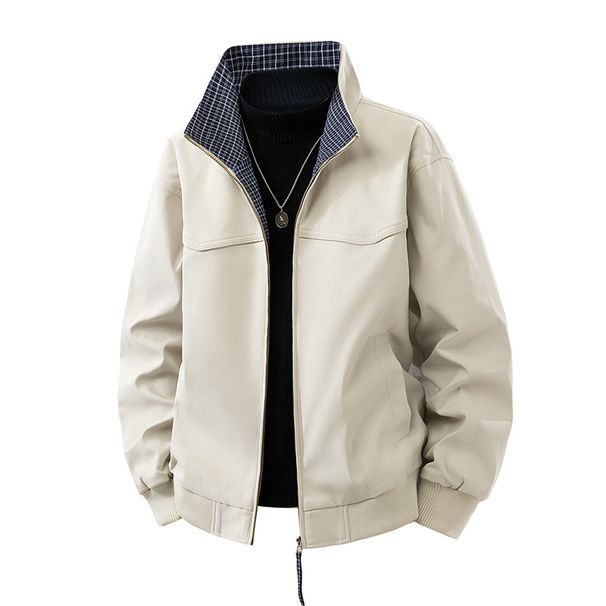 American-style High Street Jacket For Men, Spring And Autumn Trendy Casual Stand-up Collar High-quality Versatile_mkmklike.com