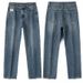 Men's High Street Slim-Fit Jeans – Relaxed Straight-Leg Denim Pants With Flowy Drape For Casual & Streetwear_mkmklike.com