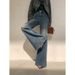 Women's Clothing Retro Washed Blue Denim Jeans Slim Fit Flared Pants Wide Leg Floor Length Autumn Fashionable Style_mkmklike.com