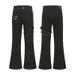 "Unisex Flared Cargo Pants With Lace-Up Detail & Ribbon Accents – Stylish Streetwear For Men & Women"_mkmklike.com
