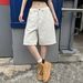 Retro Blue Washed Jacquard Denim Shorts American Trendy Loose Wide Leg Five Point Pants For Men And Women Versatile Summer Wear_mkmklike.com