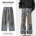 Men's Clothing Casual Jeans Ripped Casual Trousers One Piece Drop Shipping_mkmklike.com