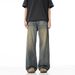 Vintage Distressed Washed Denim Jeans – Relaxed Straight-Leg & Baggy Fit | Retro Streetwear Pants For Men_mkmklike.com