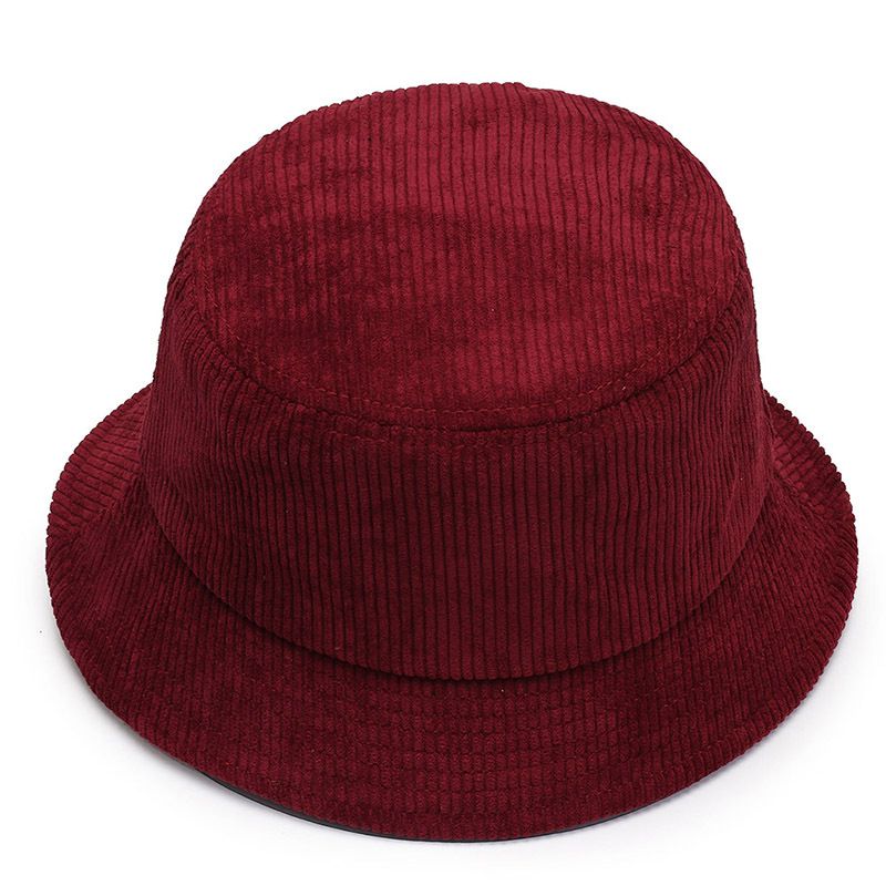 Hot Sale Ins Solid Colour Corduroy Fisherman's Hat Sub Men Women Spring and Autumn Fashion Casual Hundred Take Basin Bucket Cap_mkmklike.com