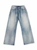 Men's Clothing Niu Wang Series 05 A Line Version Washed Blue Straight Loose Cleanfit Jeans For Men And Women_mkmklike.com
